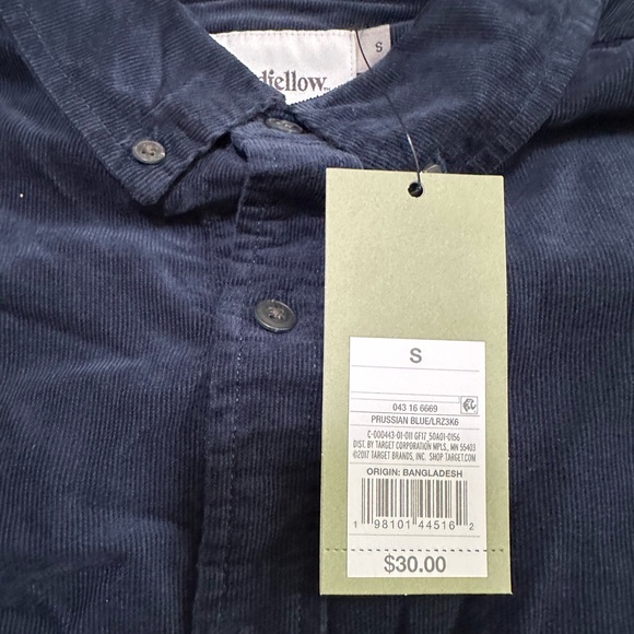 Goodfellow & Co Men's Casual Button Down Shirt - Navy - Picture 1 of 2